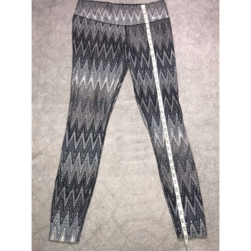 Womens Nike‎ Dri- Fit Leggings Size Large Athletic Running Pants Black Gray - Picture 6 of 11